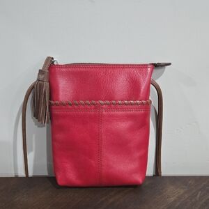 Red Leather Crossbody Bag